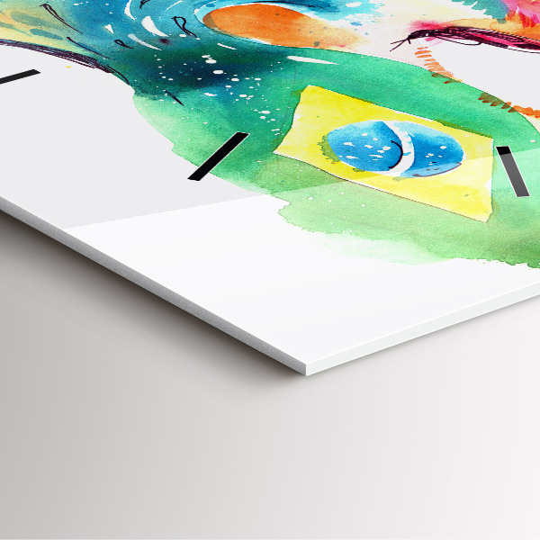 Kwadratowy zegar Kultura - flaga Brazylii