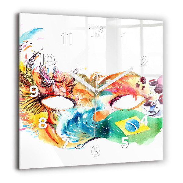 Kwadratowy zegar Kultura - flaga Brazylii