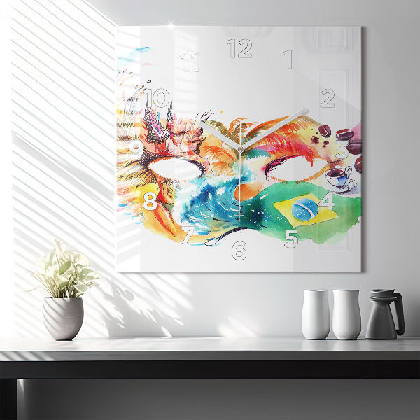 Kwadratowy zegar Kultura - flaga Brazylii