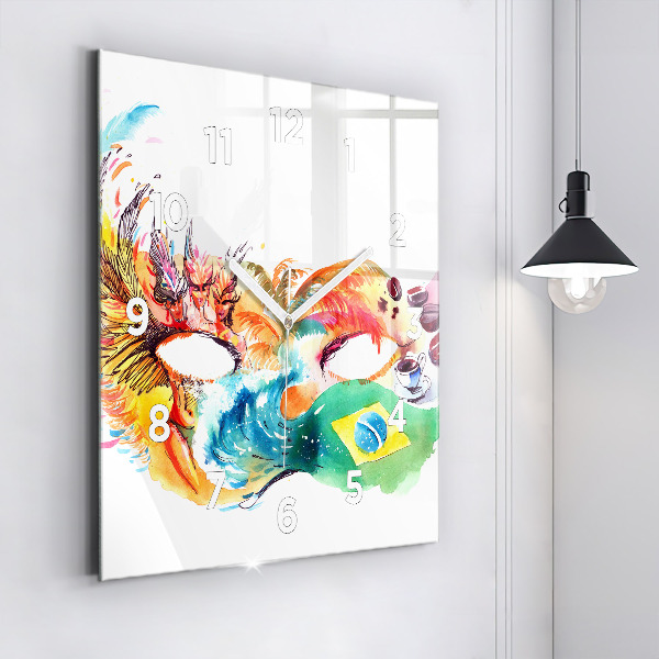 Kwadratowy zegar Kultura - flaga Brazylii