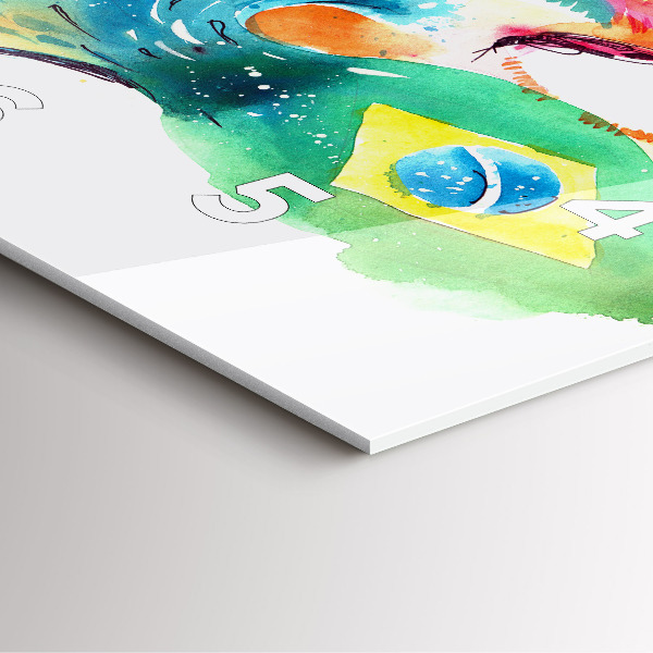 Kwadratowy zegar Kultura - flaga Brazylii