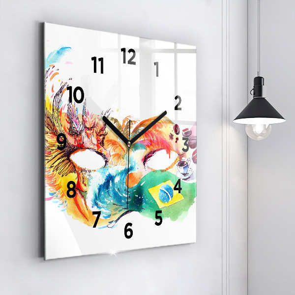 Kwadratowy zegar Kultura - flaga Brazylii