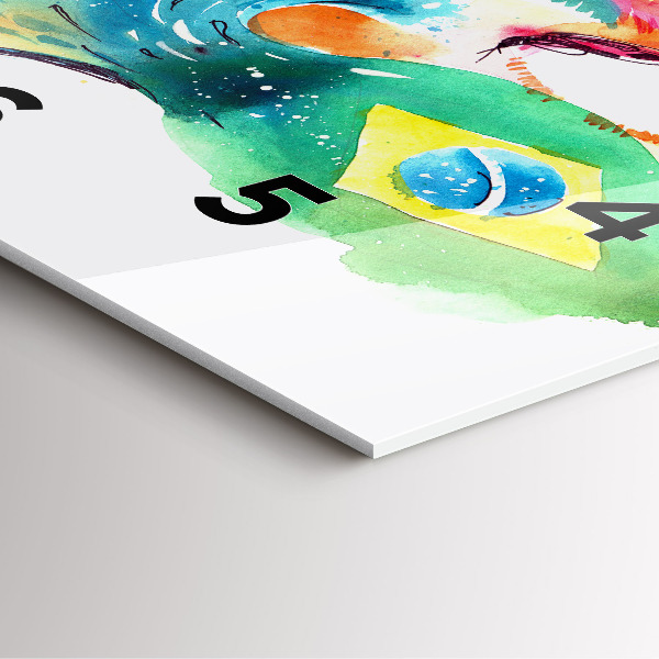 Kwadratowy zegar Kultura - flaga Brazylii