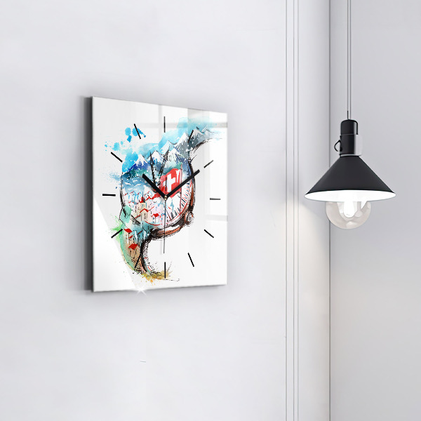 Kwadratowy zegar Szwajcarski zegarek