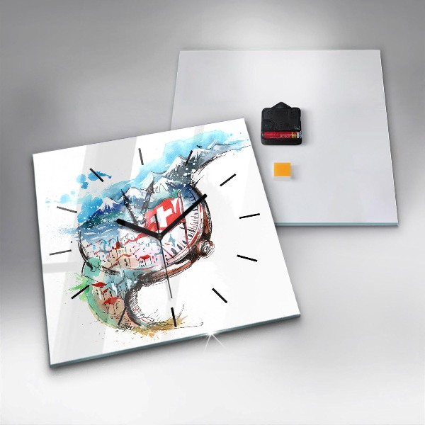 Kwadratowy zegar Szwajcarski zegarek
