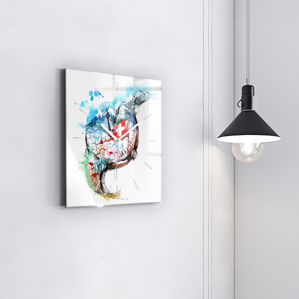 Kwadratowy zegar Szwajcarski zegarek