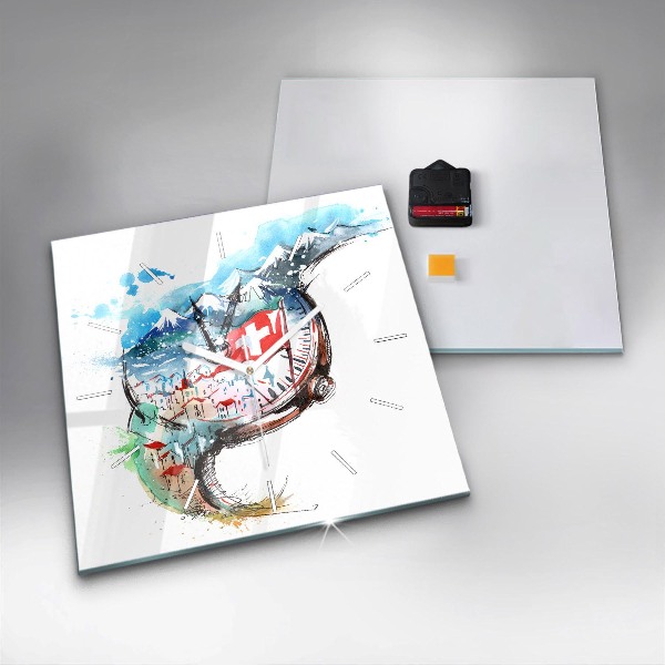 Kwadratowy zegar Szwajcarski zegarek