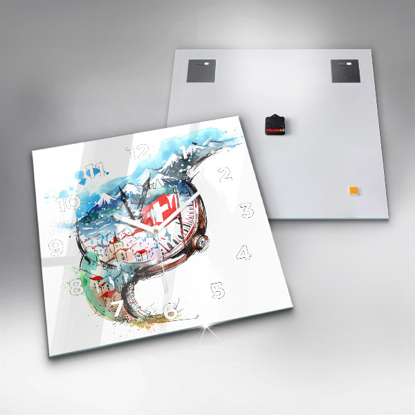 Kwadratowy zegar Szwajcarski zegarek