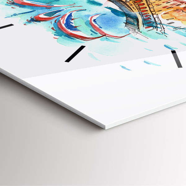 Kwadratowy zegar Włochy - wenecka Gondola