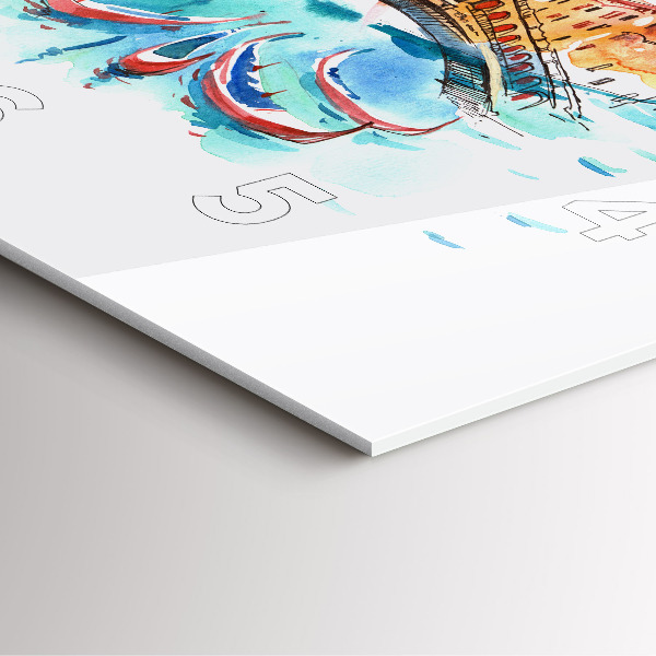 Kwadratowy zegar Włochy - wenecka Gondola