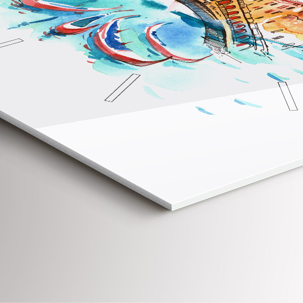 Kwadratowy zegar Włochy - wenecka Gondola