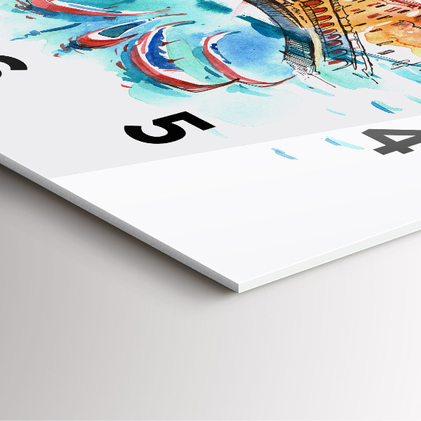 Kwadratowy zegar Włochy - wenecka Gondola