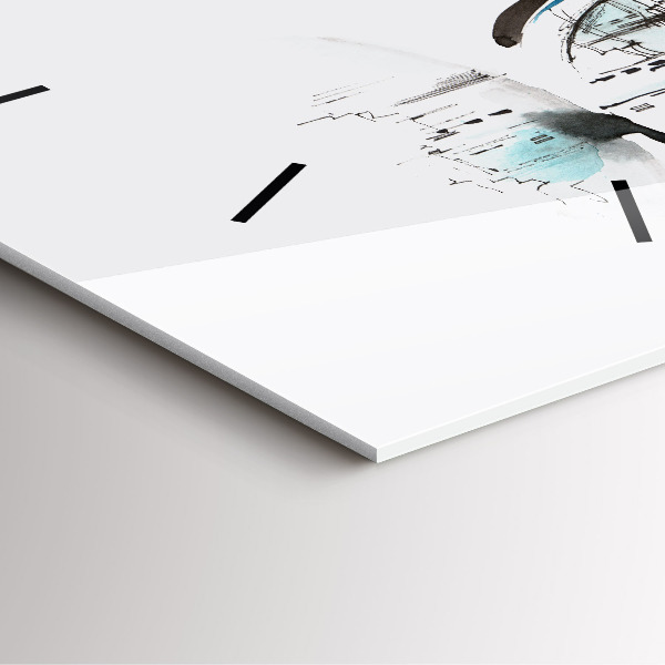 Kwadratowy zegar Miasto w okularach