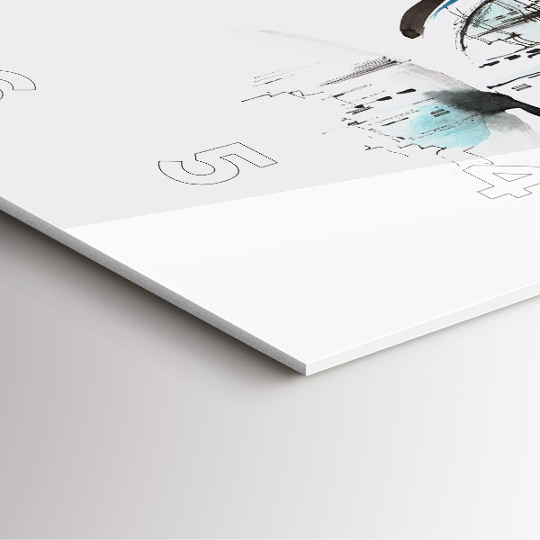 Kwadratowy zegar Miasto w okularach