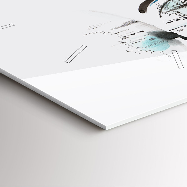 Kwadratowy zegar Miasto w okularach