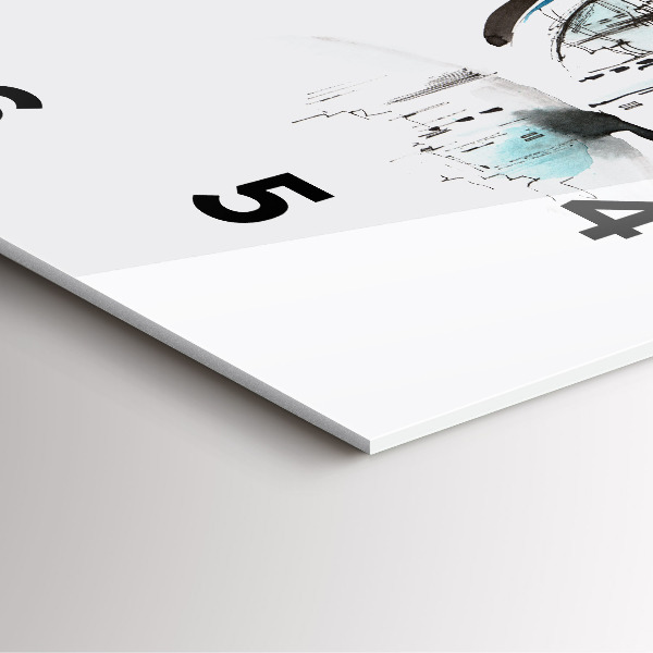 Kwadratowy zegar Miasto w okularach