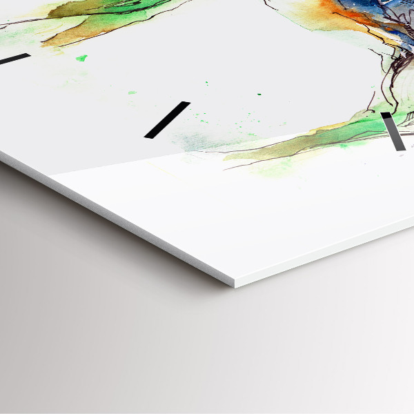 Kwadratowy zegar Łoś i Krajobraz gór