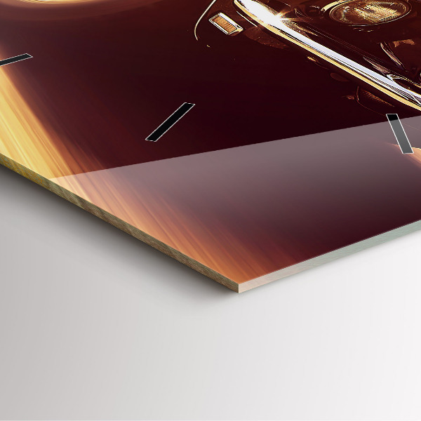 Kwadratowy zegar Klasyczny stary samochód