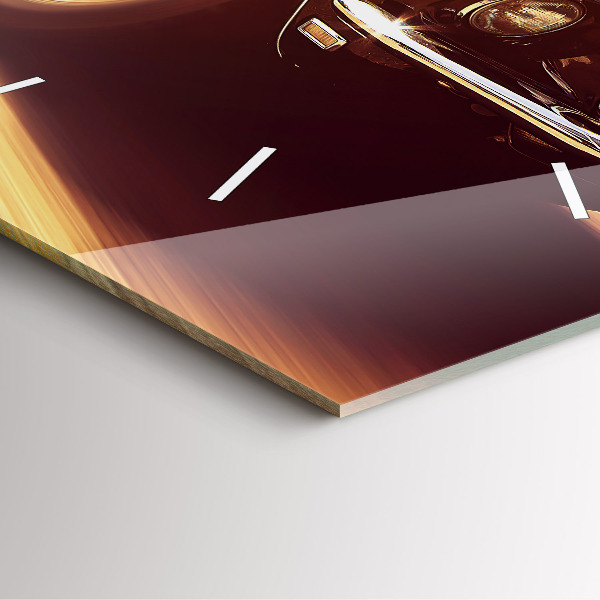 Kwadratowy zegar Klasyczny stary samochód