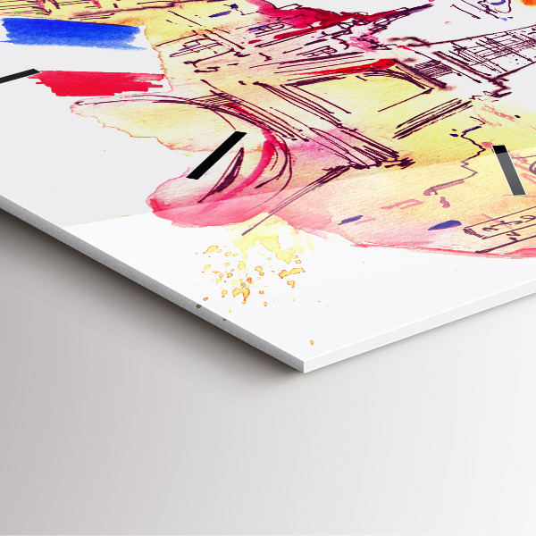 Kwadratowy zegar Atrakcyjne kraje świata