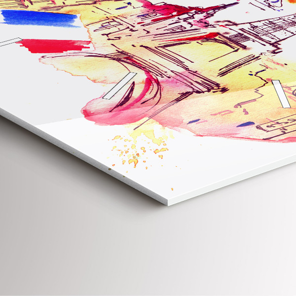 Kwadratowy zegar Atrakcyjne kraje świata