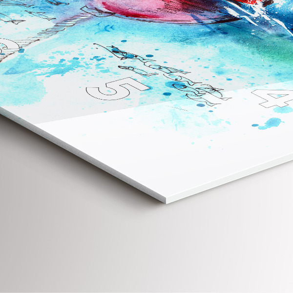 Kwadratowy zegar Malowana mewa