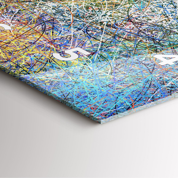 Kwadratowy zegar Abstrakcja - Emocje