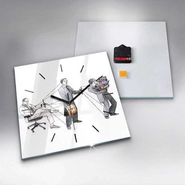 Kwadratowy zegar Ludzie marionetki