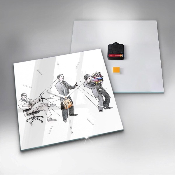 Kwadratowy zegar Ludzie marionetki