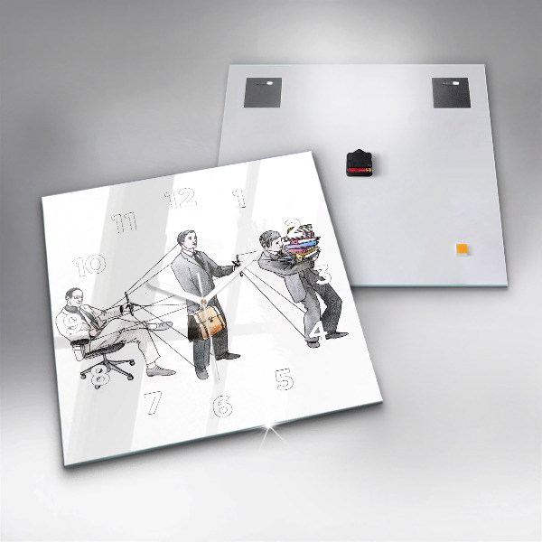 Kwadratowy zegar Ludzie marionetki