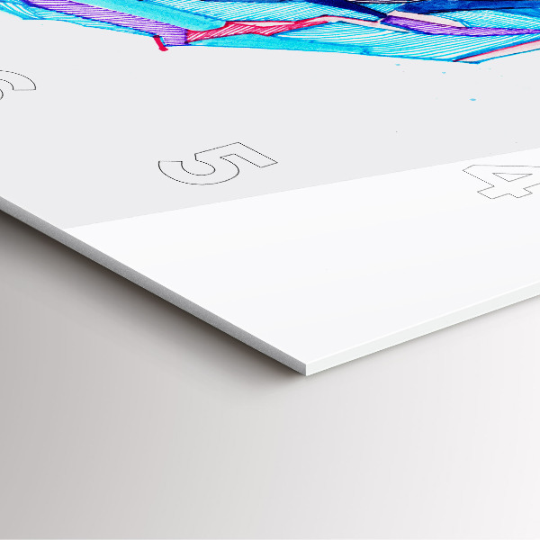 Kwadratowy zegar Narciarz