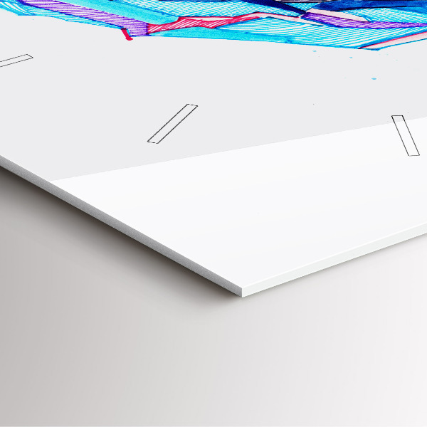 Kwadratowy zegar Narciarz