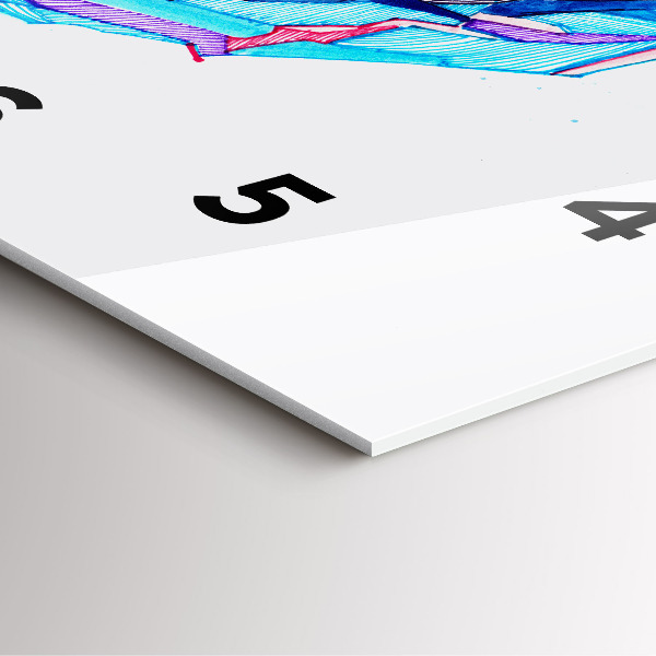 Kwadratowy zegar Narciarz