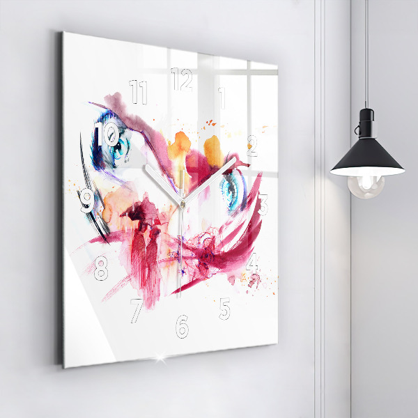 Kwadratowy zegar Romantyczna para