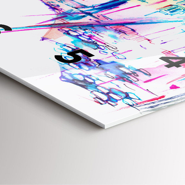 Kwadratowy zegar Deszcz parasol i miasto