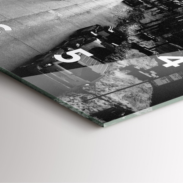 Kwadratowy zegar Ulice miasta Chicago