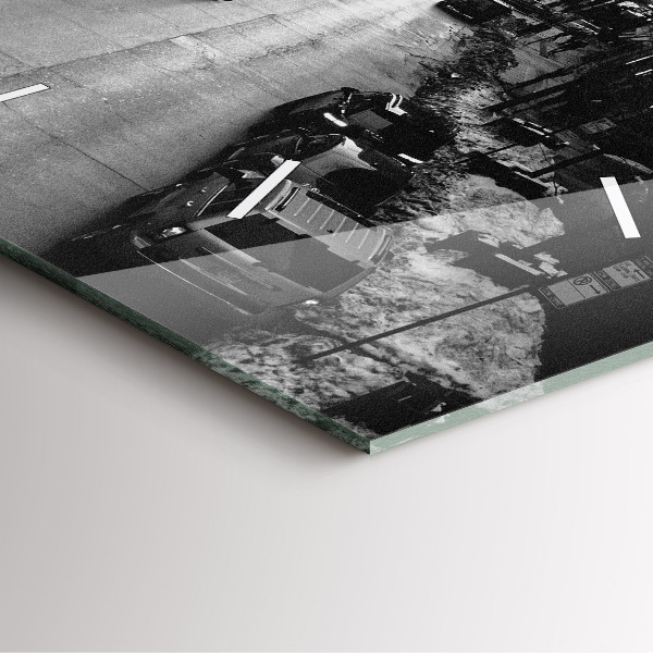 Kwadratowy zegar Ulice miasta Chicago