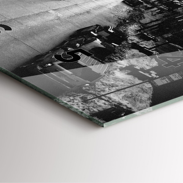 Kwadratowy zegar Ulice miasta Chicago