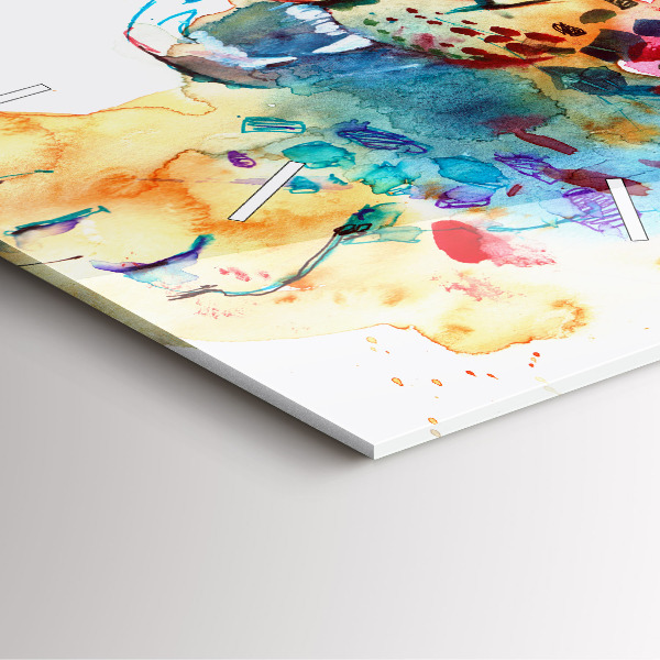 Kwadratowy zegar Abstrakcja dziki kot