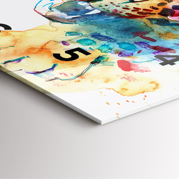 Kwadratowy zegar Abstrakcja dziki kot