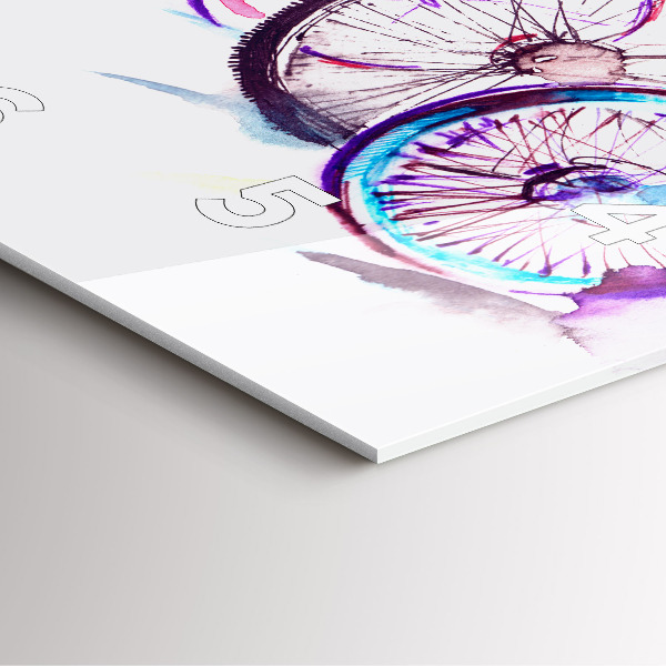 Kwadratowy zegar Kolorowe rowery miejskie