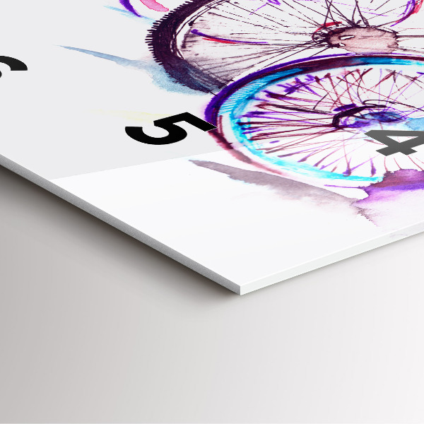 Kwadratowy zegar Kolorowe rowery miejskie