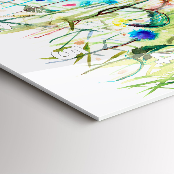 Kwadratowy zegar Kwiaty na łące