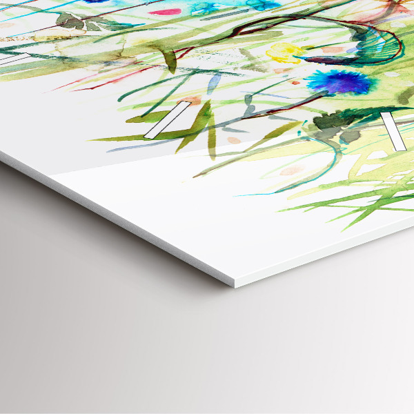 Kwadratowy zegar Kwiaty na łące