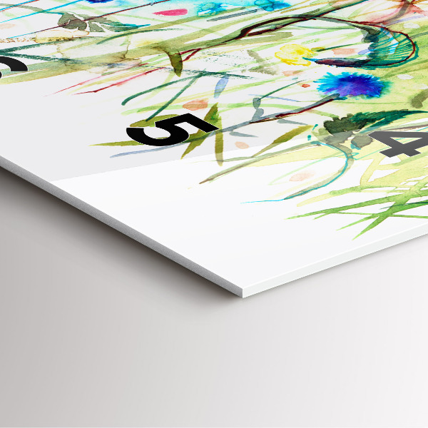 Kwadratowy zegar Kwiaty na łące