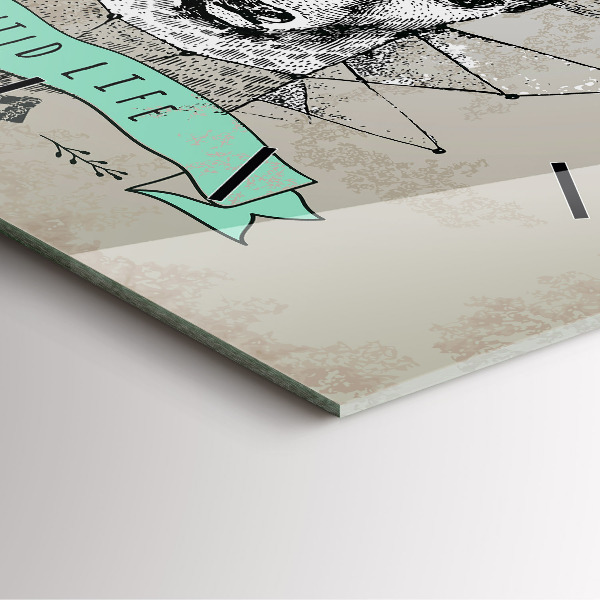 Kwadratowy zegar Głowa jelenia