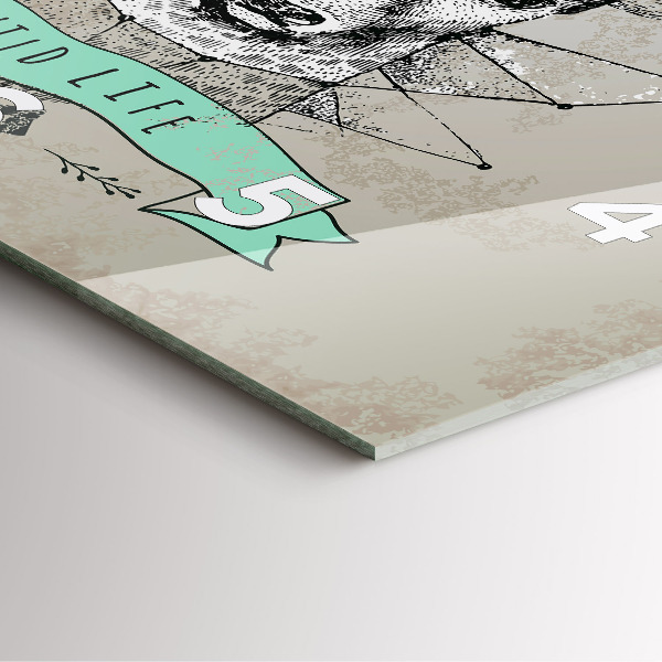 Kwadratowy zegar Głowa jelenia