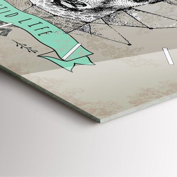 Kwadratowy zegar Głowa jelenia