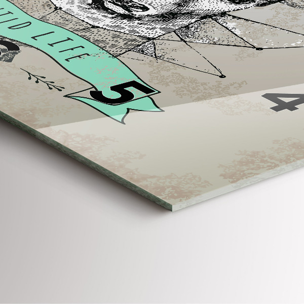 Kwadratowy zegar Głowa jelenia