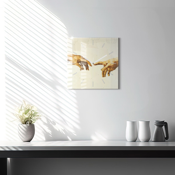 Kwadratowy zegar Stworzenie Adama